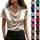 Fashionable Solid-Color Casual Lapel Collar Button-Down Short-Sleeve Shirt